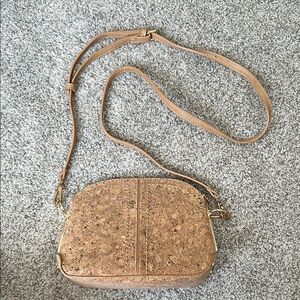 Cork and Gold Crossbody Bag